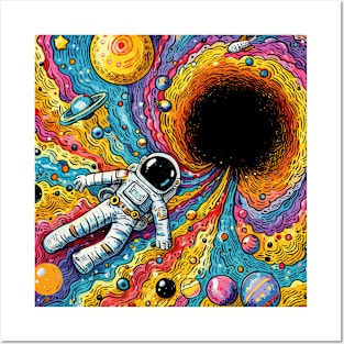 Astronaut Colorful Space Posters and Art